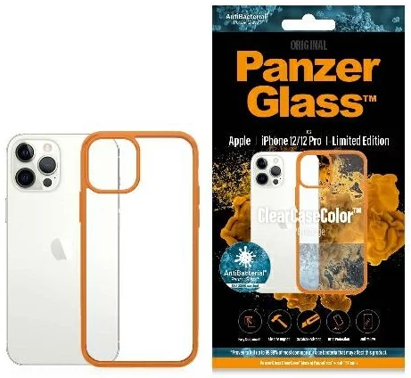 Levně Kryt PanzerGlass ClearCase iPhone 12/12 Pro Orange AB (0283)