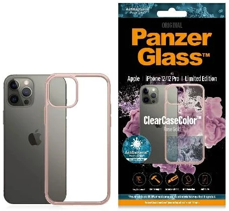Levně Kryt PanzerGlass ClearCase iPhone 12/12 Pro Rose Gold AB (0274)