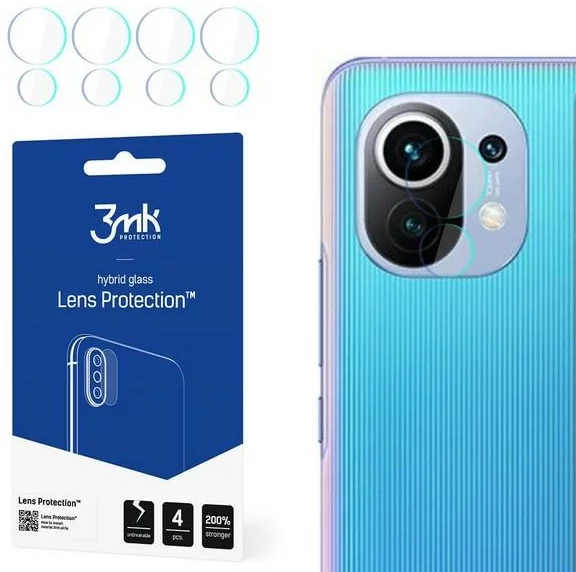 Ochranné sklo 3MK Lens Protect Xiaomi Mi 11 5G Camera lens protection 4 pcs (5903108360173)