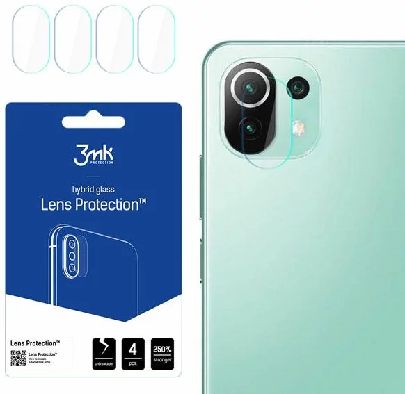 Ochranné sklo 3MK Lens Protect Xiaomi Mi 11 Lite 5G Camera lens protection 4 pcs (5903108360517)