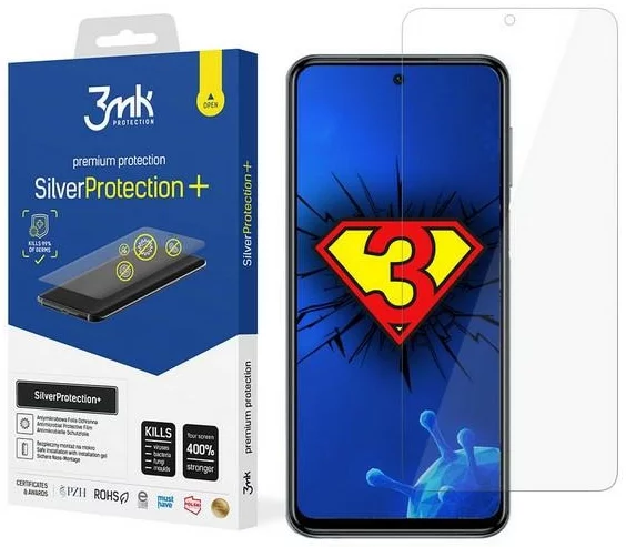 Ochranná fólia 3MK Silver Protect+ Xiaomi Redmi Note 10 Pro, Wet-mounted Antimicrobial film (5903108360449)