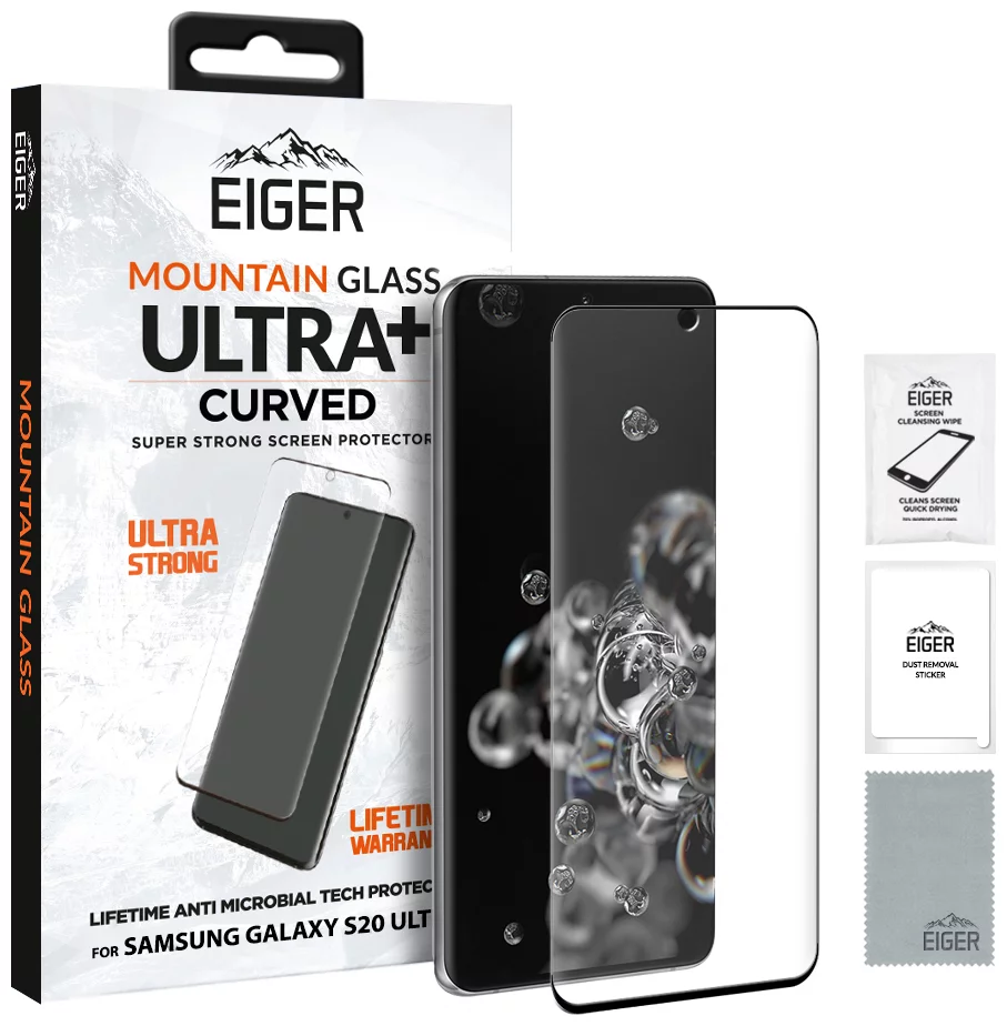 Levně Ochranné sklo Eiger GLASS Mountain ULTRA+ Super Strong Screen Protector for Samsung Galaxy S20 Ultra (EGMSP00165)
