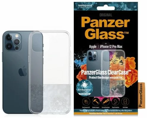 Levně Kryt PanzerGlass ClearCase iPhone 12 Pro Max 6,7" Antibacterial clear (0250)