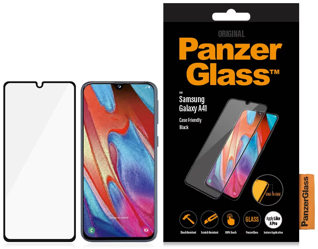 Ochranné sklo PanzerGlass Pro E2E Regular Samsung A41 A415 Case Friendly black (PRO7217)