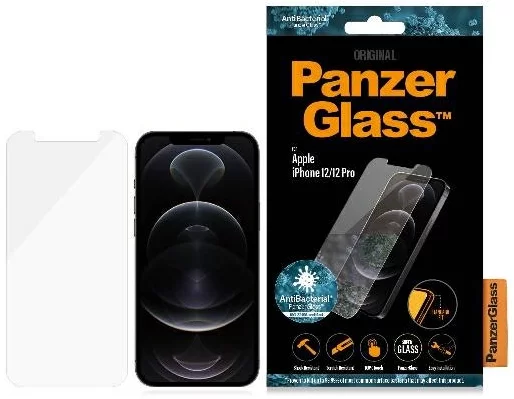 Ochranné sklo PanzerGlass Pro Standard Super+ iPhone 12/12 Pro Antibacterial (PRO2708)