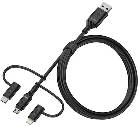Levně Kabel OTTERBOX 3IN1 USB A MICRO/LIGHTNING/USB C CABLE BLACK (78-52685)