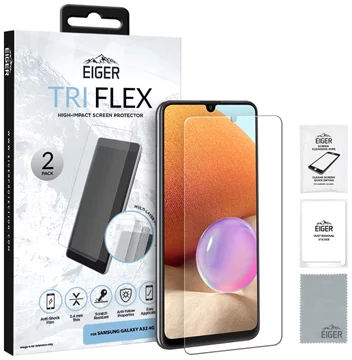 Eiger Tri Flex High-Impact Film Screen Protector (2 Pack) for Samsung Galaxy A32 4G (EGSP00751)
