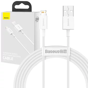 Baseus Superior Series USB - Lightning kábel 2,4A 2m (fehér) (6953156205468)