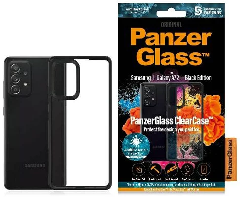 Levně Kryt PanzerGlass ClearCase Samsung A72 A725 black (0296)