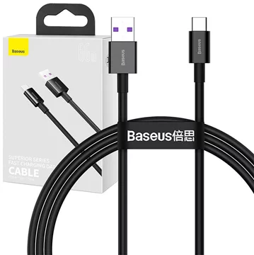 Baseus Superior Series USB Kabel zu USB-C, 66W, 1m (schwarz)  