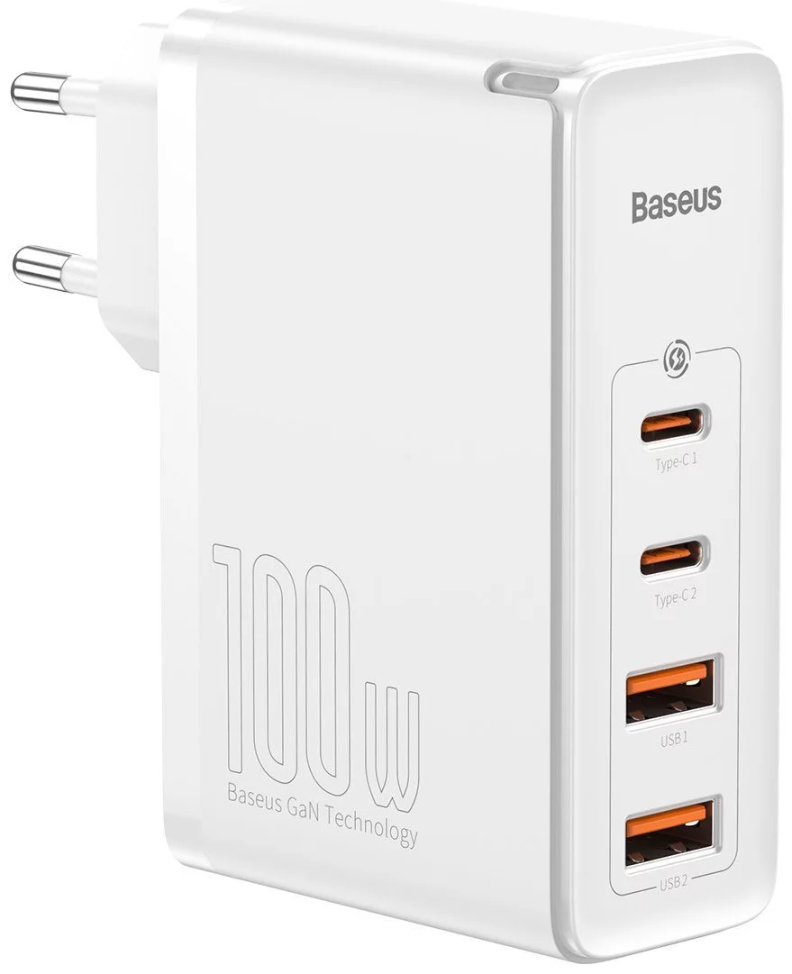 Nabíječka Baseus GaN2 Pro Quick Travel Charger 2x USB + 2x USB-C, 100W, EU (white)