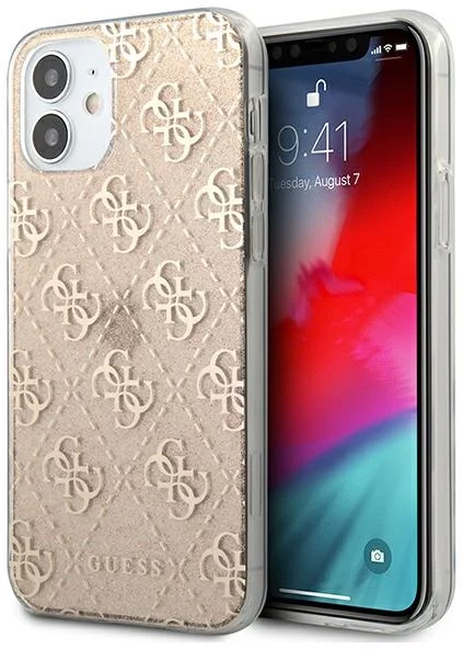 Kryt Guess GUHCP12SPCU4GLGO iPhone 12 mini 5,4" gold hard case 4G Glitter (GUHCP12SPCU4GLGO)