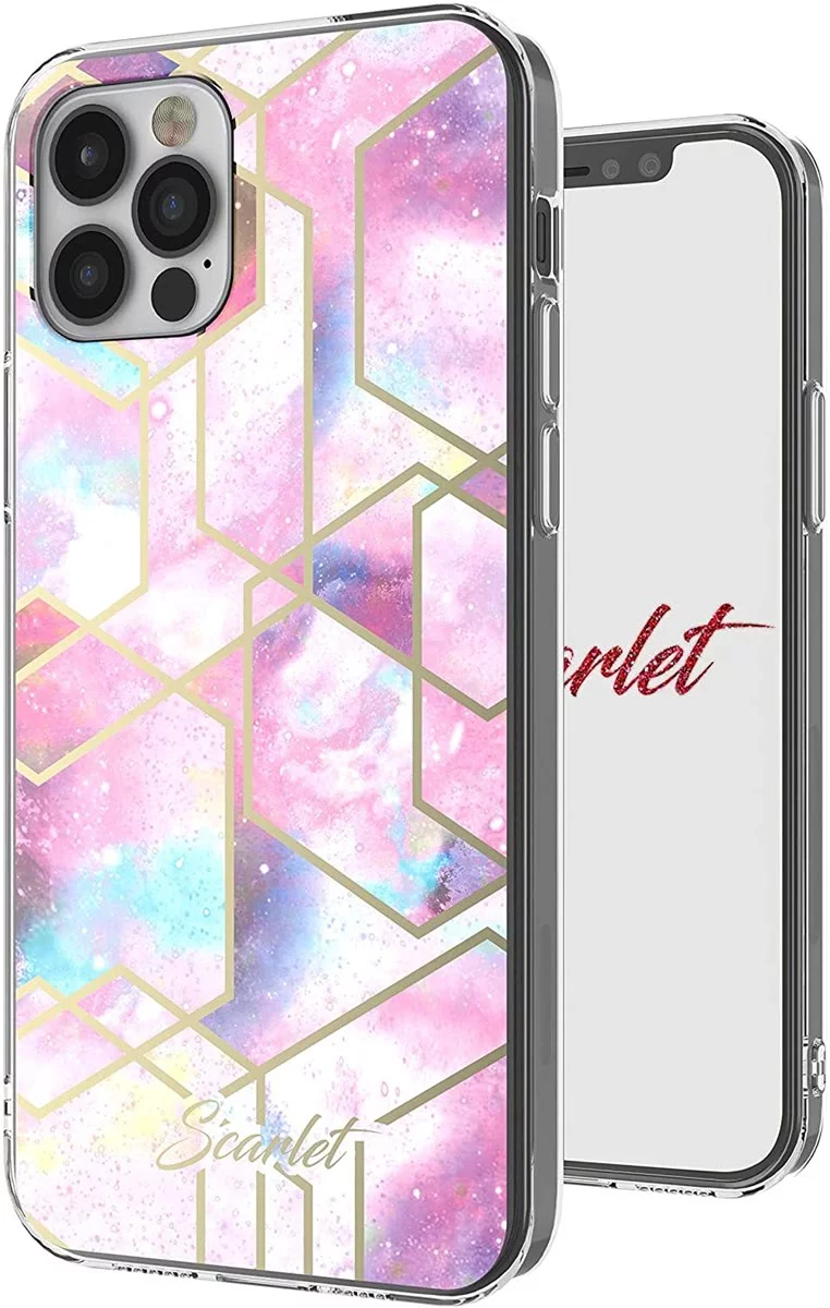 Levně Kryt Ghostek Stylish Phone Case - Pink Stardust iPhone 12