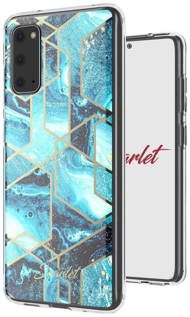 Kryt Ghostek Stylish Phone Case -Blue Waves Samsung Galaxy S20