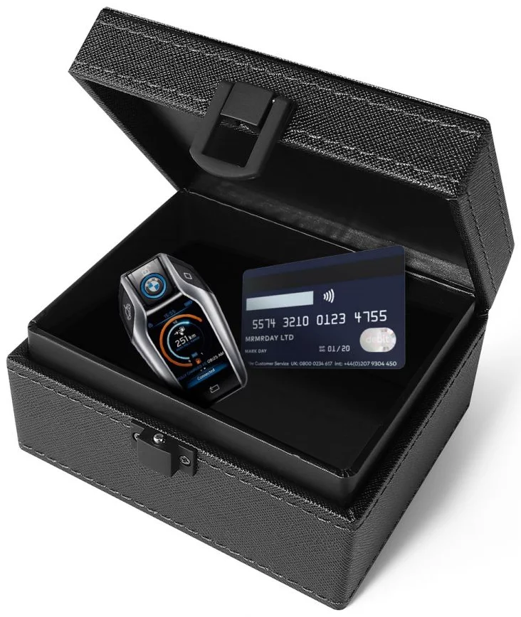 Púzdro CAGE FARADAYA TECH-PROTECT V3 KEYLESS RFID SIGNAL BLOCKER BOX CROSS BLACK (6216990211423)