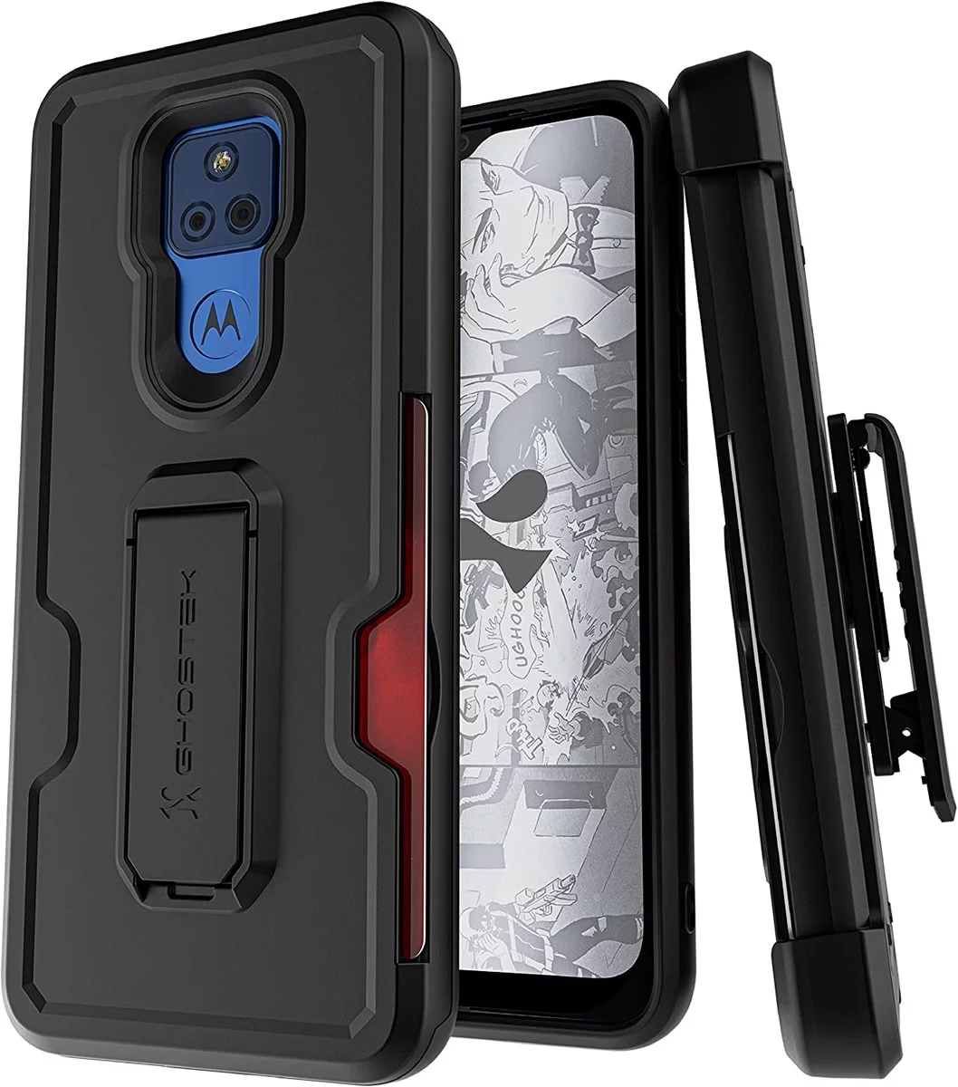 E-shop Púzdro Ghostek Iron Armor3 Black Rugged Case + Holster for Moto G Play 2021 (GHOCAS2792)
