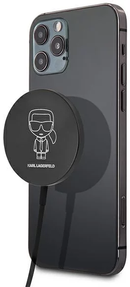 E-shop Bezdrôtová nabíjačka Karl Lagerfeld induction charge KLCBMSIKBK 15W MagSafe (KLCBMSIKBK)