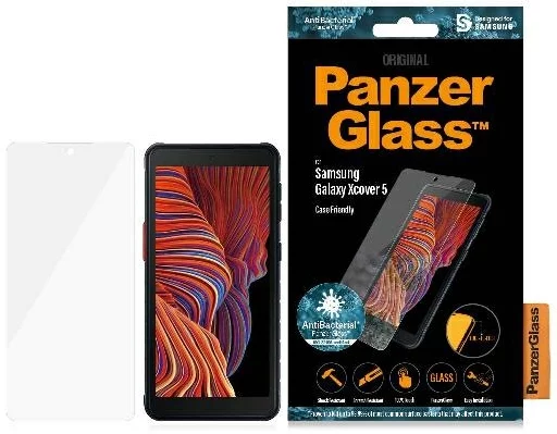 Levně Ochranné sklo PanzerGlass Pro E2E Regular Samsung Xcover 5 G525 Antibacterial Case Friendly black (7267)