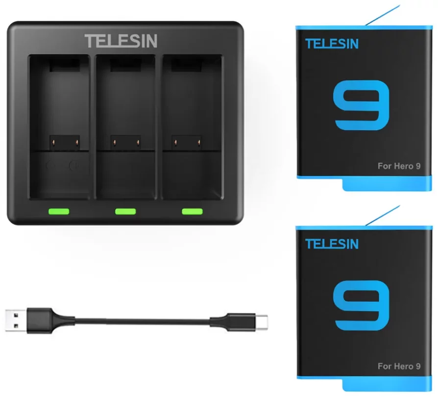 E-shop Nabíjačka Telesin 3-slot charger for GoPro Hero 9 + 2 batteries (GP-BTR-903) 6972860172286