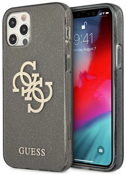Levně Kryt Guess GUHCP12LPCUGL4GBK iPhone 12 Pro Max 6,7" black hard case Glitter 4G Big Logo (GUHCP12LPCUGL4GBK)