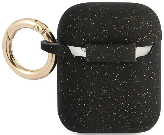 Black glitter airpod discount case