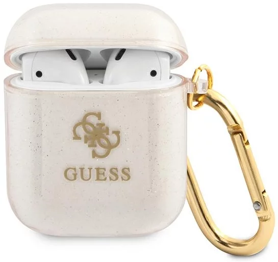 Levně Guess GUA2UCG4GD AirPods cover gold Glitter Collection (GUA2UCG4GD)