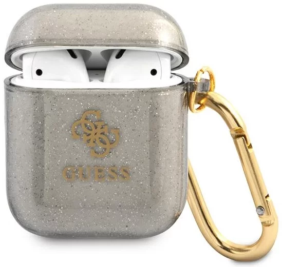 Levně Guess GUA2UCG4GK AirPods cover black Glitter Collection (GUA2UCG4GK)