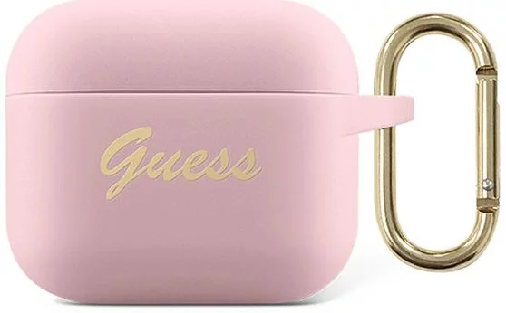 Guess GUA3SSSI AirPods 3 cover pink Silicone Vintage Script (GUA3SSSI)