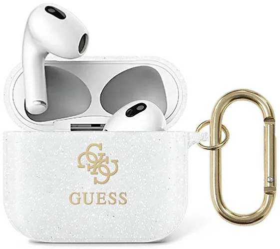 Levně Guess GUA3UCG4GT AirPods 3 cover Transparent Glitter Collection (GUA3UCG4GT)