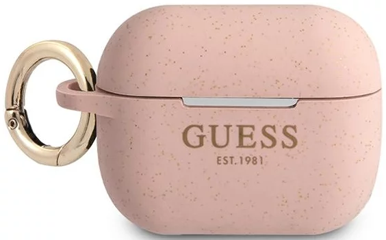 Levně Guess GUAPSGGEP AirPods Pro cover pink Silicone Glitter (GUAPSGGEP)