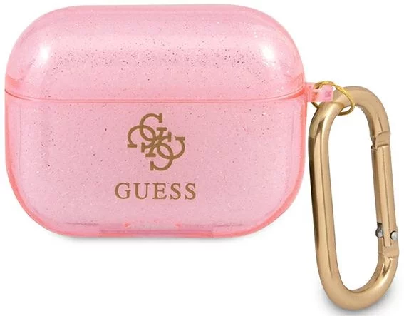 Levně Guess GUAPUCG4GP AirPods Pro cover pink Glitter Collection (GUAPUCG4GP)