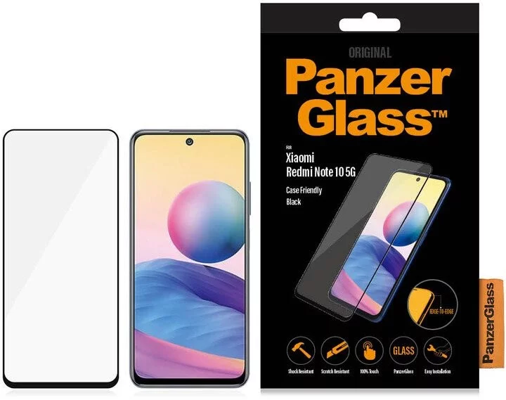 Levně Ochranné sklo PanzerGlass E2E Regular Xiaomi Redmi Note 10 5G Case Friendly black (8044)