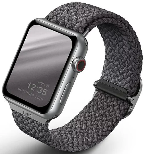Řemínek UNIQ strap Aspen Apple Watch 40/38mm Braided granite grey (UNIQ-40MM-ASPGRY)