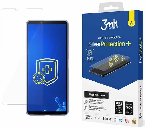 Levně Ochranná fólia 3MK Silver Protect+ Sony Xperia 10 III 5G Wet-mounted Antimicrobial Film (5903108386944)