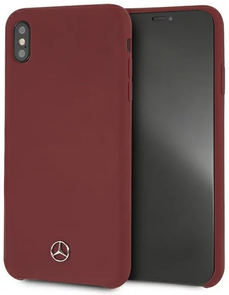 Levně Kryt Mercedes MEHCI65SILRE iPhone Xs Max red hardcase Silicone Line (MEHCI65SILRE)