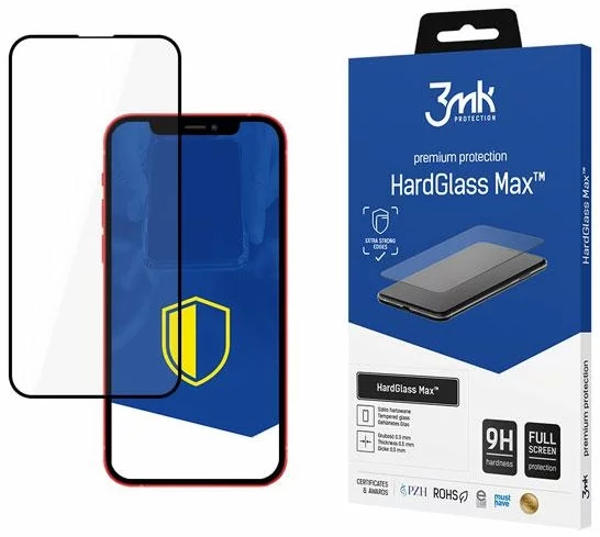 Ochranné sklo 3MK HardGlass Max iPhone 13 Mini black, FullScreen Glass (5903108408479)