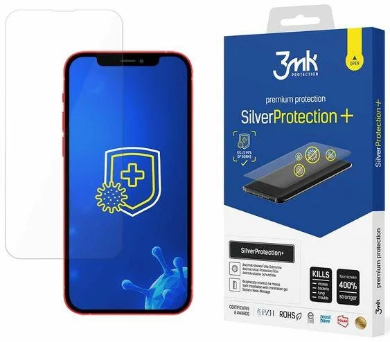 Levně Ochranná fólia 3MK Silver Protect + iPhone 13/13 Pro Wet-mounted Antimicrobial Film (5903108435253)
