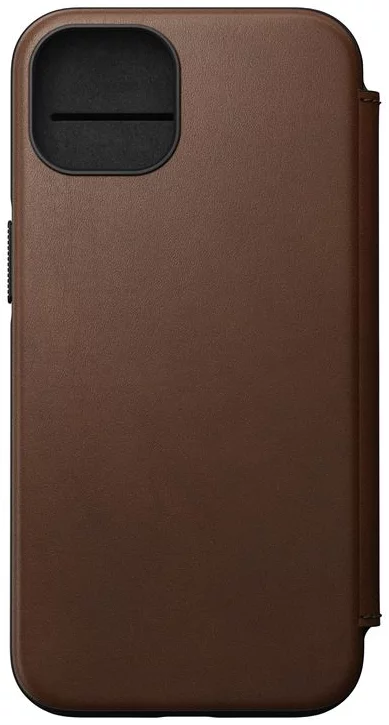 Levně Pouzdro Nomad MagSafe Rugged Folio, brown - iPhone 13 (NM01073185)