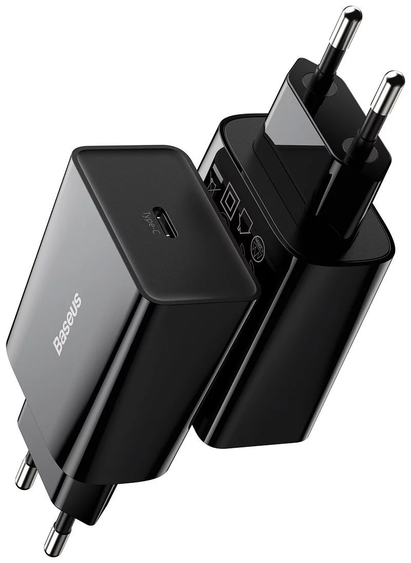 Cargador rápido Speed Mini, USB-C, PD, 3A, 20W (negro) Baseus