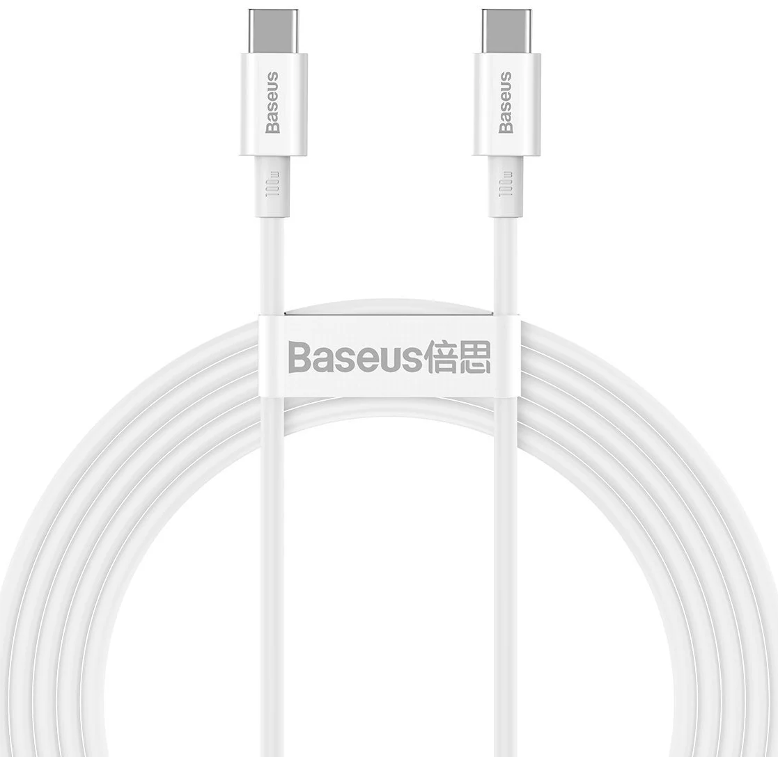Kábel Baseus Superior Series Cable USB-C to USB-C, 100W, 2m (white) (6953156208469)