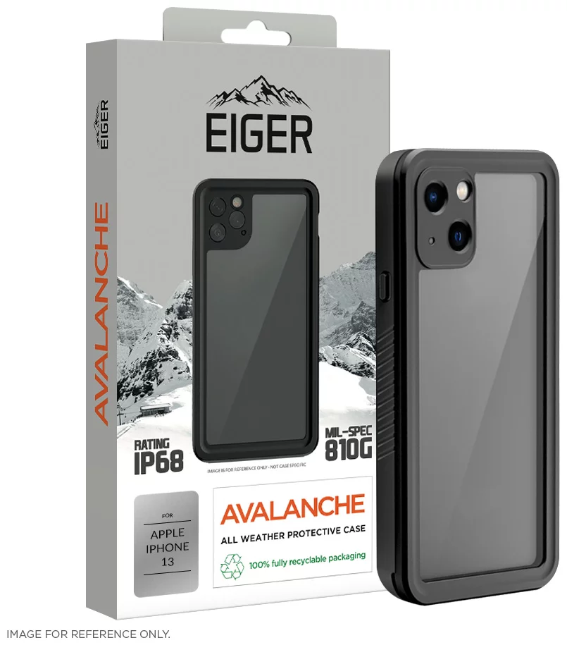 Levně Kryt Eiger Avalanche Case for Apple iPhone 13 in Black (EGCA00322)