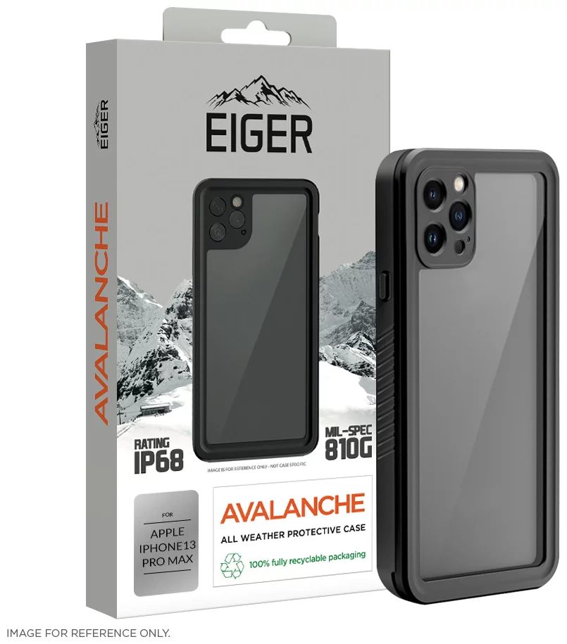 Levně Kryt Eiger Avalanche Case for Apple iPhone 13 Pro Max in Black (EGCA00323)