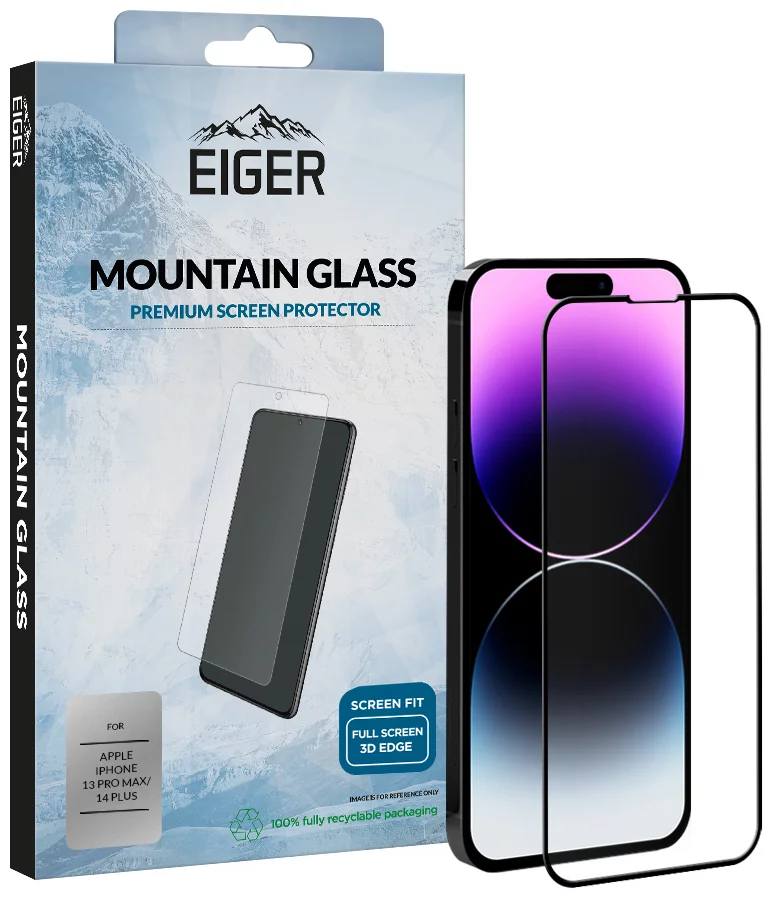 Levně Ochranné sklo Eiger Mountain Glass 3D Screen Protector for Apple iPhone 13 Pro Max (EGSP00782)