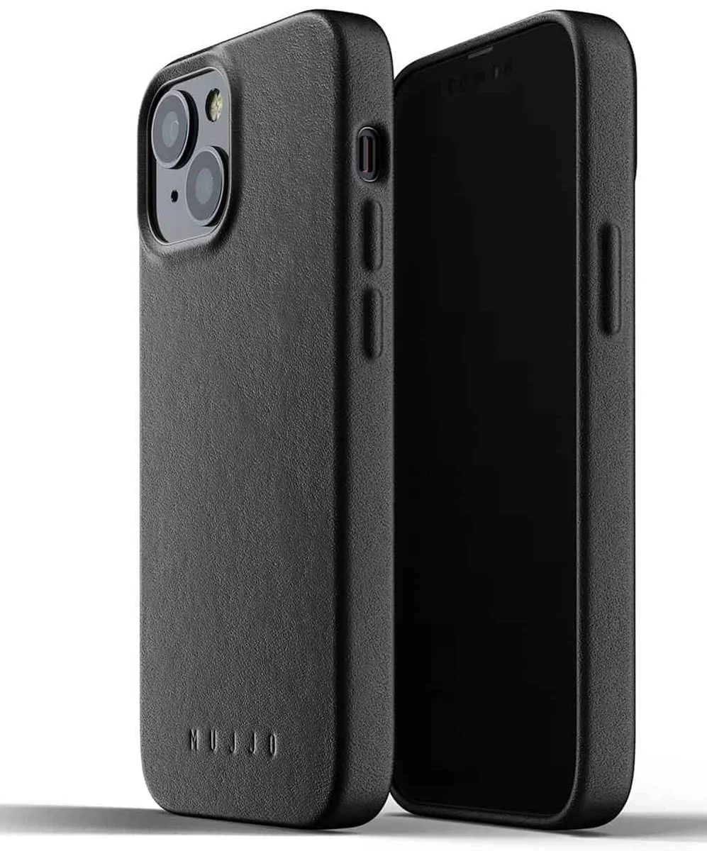 E-shop Kryt MUJJO Full Leather Case for iPhone 13 mini - Black (MUJJO-CL-019-BK)