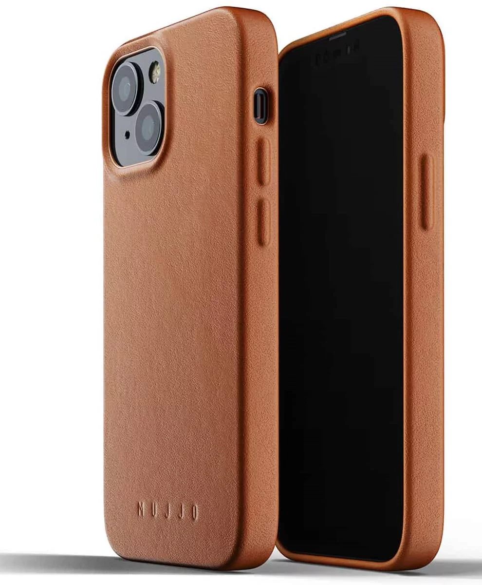 E-shop Kryt MUJJO Full Leather Case for iPhone 13 mini - Tan (MUJJO-CL-019-TN)