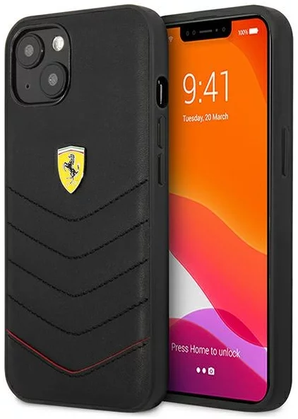 Levně Kryt Ferrari FEHCP13SRQUK iPhone 13 mini 5,4" black hardcase Off Track Quilted (FEHCP13SRQUK)