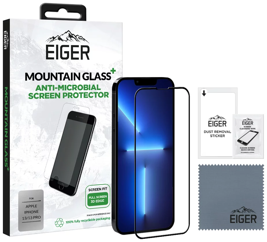 Ochranné sklo Eiger Mountain Glass+ 3D Screen Protector for Apple iPhone 13/Apple iPhone 13 Pro (EGMSP00208)