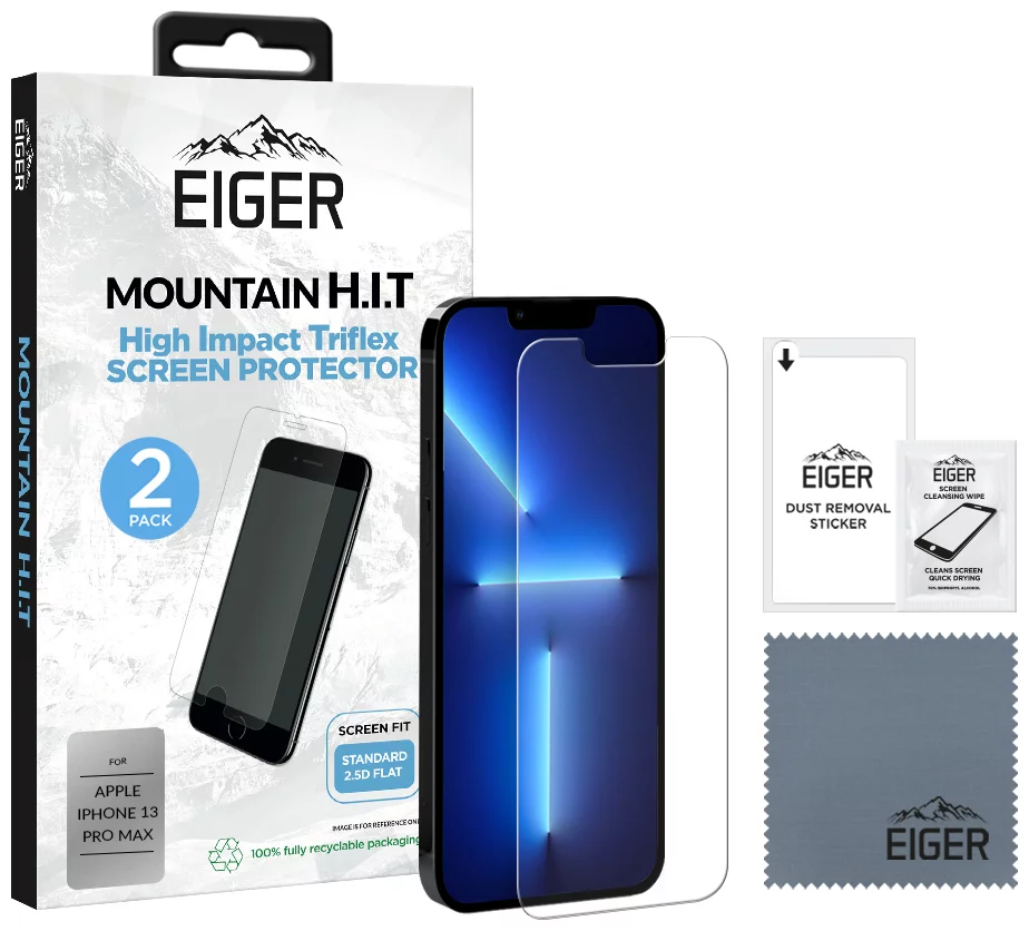 Ochranné sklo Eiger Mountain H.I.T. Screen Protector (2 Pack) for Apple iPhone 13 Pro Max (EGSP00787)