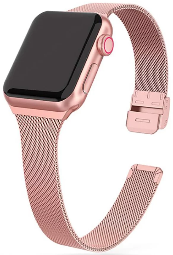 Remienok TECH-PROTECT THIN MILANESE APPLE WATCH 4 / 5 / 6 / 7 / SE (38 / 40 / 41 MM) ROSE GOLD