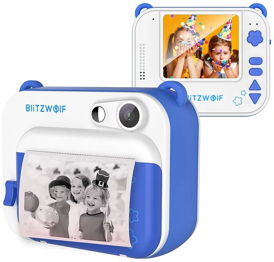 Levně Fotoaparát DIY Instant Print Camera for kids BlitzWolf DP1 (blue)